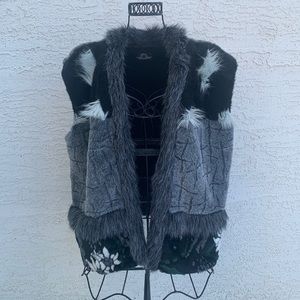 Vintage Pleasant Peasant Faux Fur Boho Vest